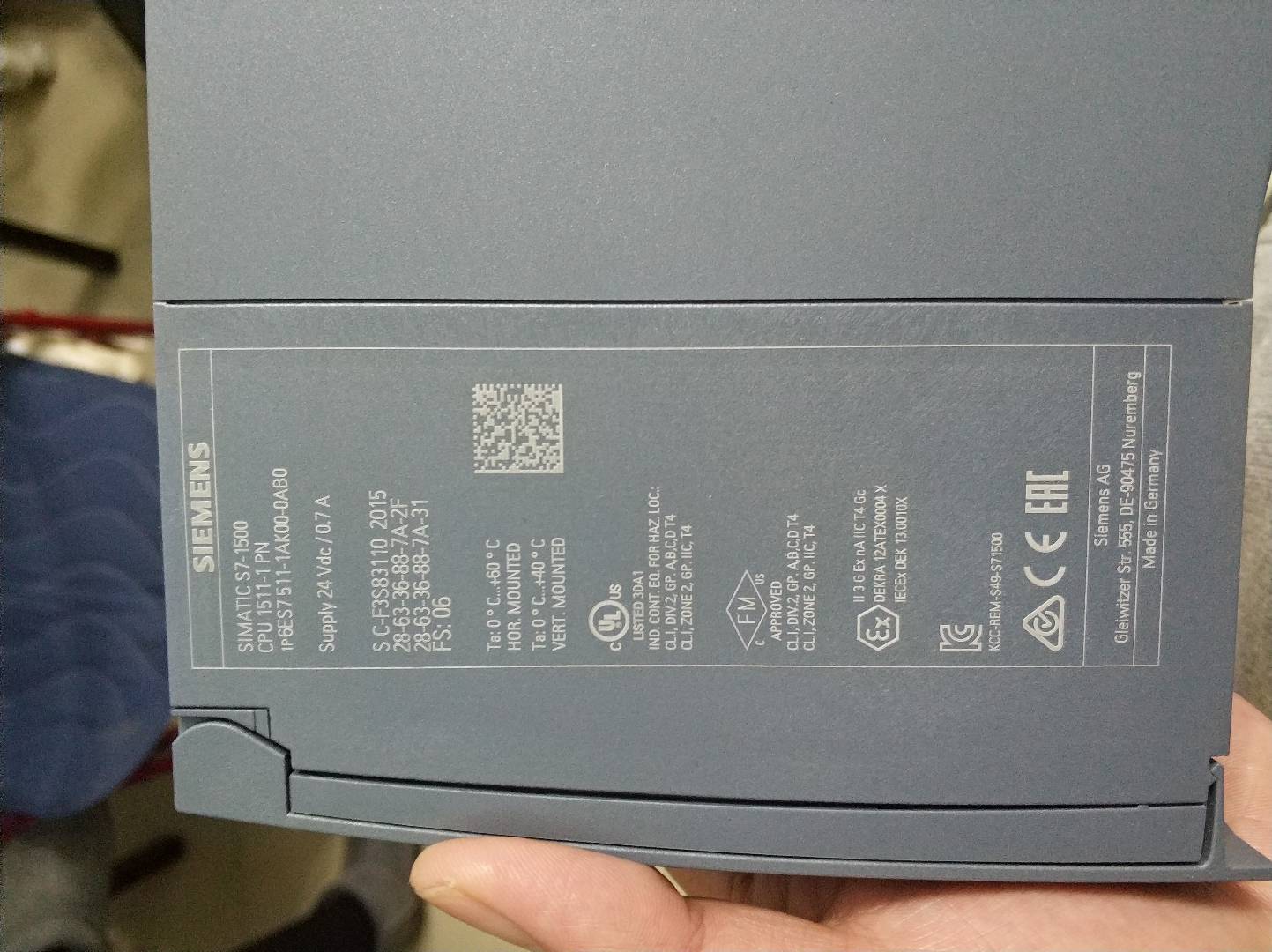 西门子1500CPU  带卡